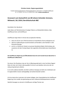 Begrüssung Bundesrat Johann Schneider Ammann