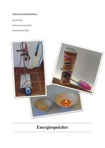Energiespeicher - Unterrichtsmaterialien Chemie