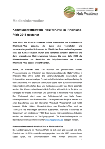 PM Kommunalwettbewerb HolzProKlima in Rheinland
