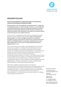 1. Pressemitteilung - 3. Ludwig Erhard Symposium