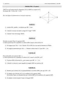 PROBLEME ( 12 points) - Académie de Strasbourg