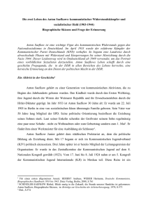 Die zwei Leben des Anton Saefkows: kommunistischer