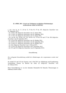 25. APRIL 2014 - Gesetz zur Festlegung verschiedener