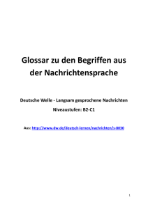 Begriffe aus der Nachrichtensprache