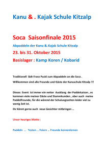 Saisonfinale 2015 - Kanuschule Kitzalp