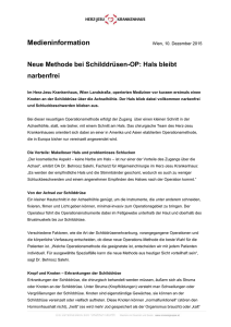 Medieninformation Wien, 10. Dezember 2015