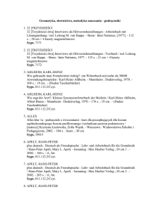 Gramatyka, słownictwo, metodyka nauczania