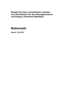 Beispiel f&uuml;r einen schulinternen Lehrplan