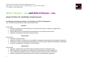delta Hessen neu: Synopse zum Kerncurriculum 7 und 8