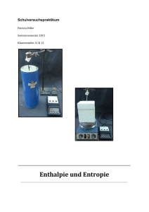 Enthalpie und Entropie - Unterrichtsmaterialien Chemie