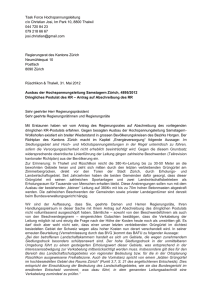 Brief an RR Thalwil Rüschlikon TaskForce
