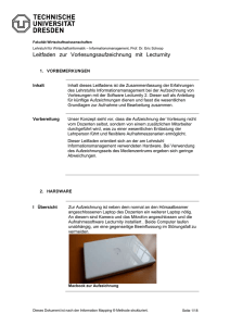 Fakult&auml;t Wirtschaftswissenschaften - eLectures-am