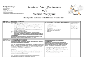 Seminar I - Staatliches Schulamt Tirschenreuth