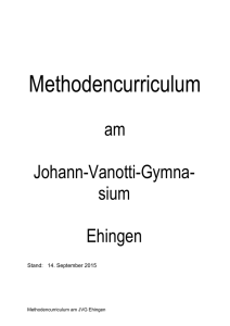 Methodencurriculum - Gymnasiums Ehingen