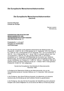 Europ&auml;ische Menschenrechtskonvention - TP