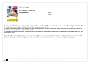 Der vorliegende Stoffverteilungsplan zeigt anhand des