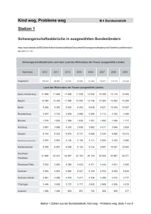 Zahlen aus der Bundesstatistik
