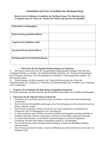 Arbeitsblatt zum Text: Grundsätze der Rechtsprechung