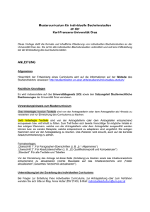 Mustercurriculum BA - Karl-Franzens