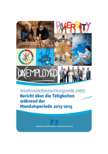 Bericht &uuml;ber die T&auml;tigkeiten w&auml;hrend der Mandatsperiode 2013-2015