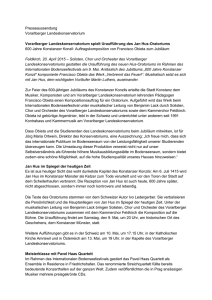 Presseaussendung Vorarlberger Landeskonservatorium