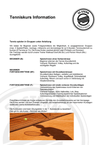 Tenniskurs Information - SG Stern Sindelfingen