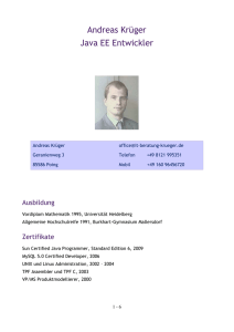 Andreas Krüger Java EE Entwickler Andreas Krüger office@it