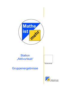 Station - Mathematik-Labor "Mathe ist mehr"