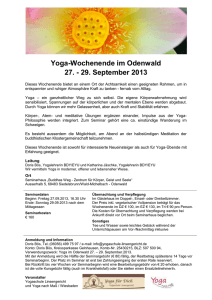 Yoga-Wochenende im Odenwald 27.