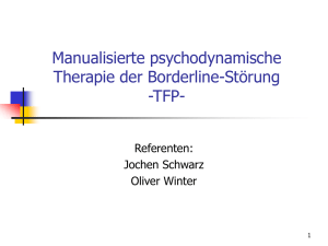Manualisierte psychodynamische Therapie der Borderline