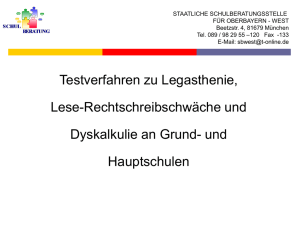 Testverfahren (ppt, ca. 760 kB) - Staatliche Schulberatung in Bayern