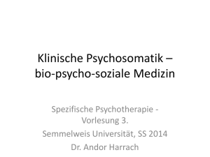 Psychosomatische Krankheiten – bio-psycho