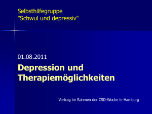 Vortrag - Schwul und Depressiv Hamburg