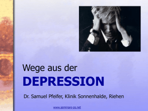 Vortrag - Wege aus der Depression - seminare