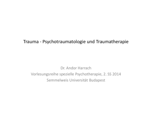 Psychotraumatollogie/Traumatherapiea