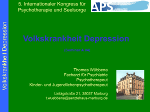 Volkskrankheit Depression - Akademie für Psychotherapie und