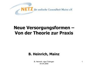 Von der Theorie zur Praxis B. Heinrich, Mainz