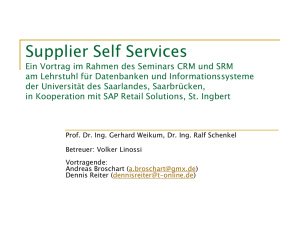 Supplier Self Services