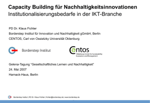 Institutionalisierungsbedarfe in der IKT-Branche - gelena