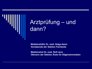 Arztprüfung – und dann?