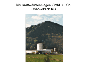 Kraftwärmeanlagen GmbH u. Co. Oberwolfach KG