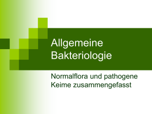 Allgemeine Bakteriologie