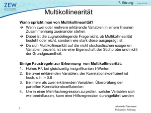 Multikollinearität - Universität Freiburg