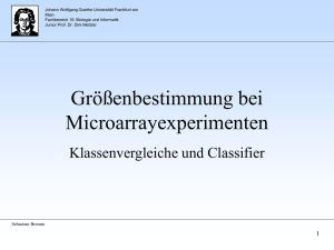 Größenbestimmung bei Mikroarrayexperimenten - Goethe