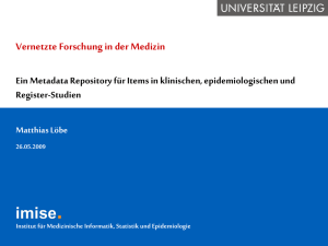 Institut für Medizinische Informatik, Statistik und - [iis2]