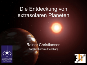 Die Entdeckung von extrasolaren Planeten