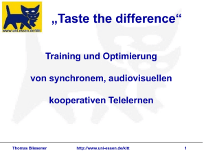 Thomas Bliesener 1 „Taste the difference“