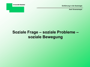 Soziale Probleme - Universität Bielefeld