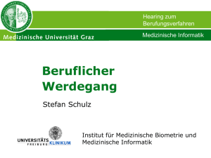 Graz Vortrag - Medizinische Universitaet Graz