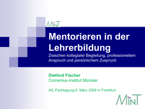 Bericht von der Fachtagung "Mentoring"..